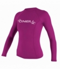 O'NEILL Lycra Wms Basic Skins L/S Crew Fox Pink L