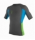 O'NEILL Lycra Skins Graphic S/S Crew Graphite/Sky/Dayglo