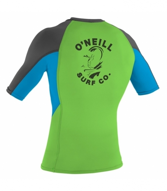 O'NEILL Lycra Skins Graphic S/S Crew Graphite/Sky/Dayglo